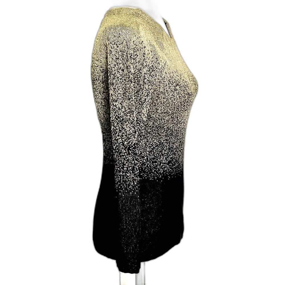 White House Black Market Size XS Black Gold Metallic Ombre - Picture 5 of 6